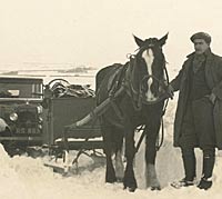 Morris Cowley in the snow