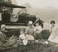 Picnic at the side of a road