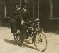 Possibly a vintage Triumph