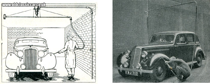 Overhead water swing arms