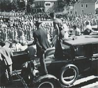 A 1940s parade in the USA