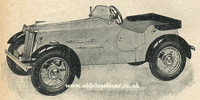 Daimler sports pedal car with nickel fittings