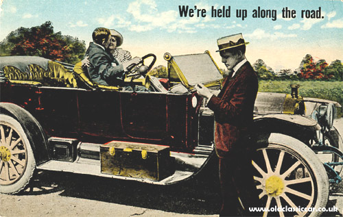 A motorist is held up
