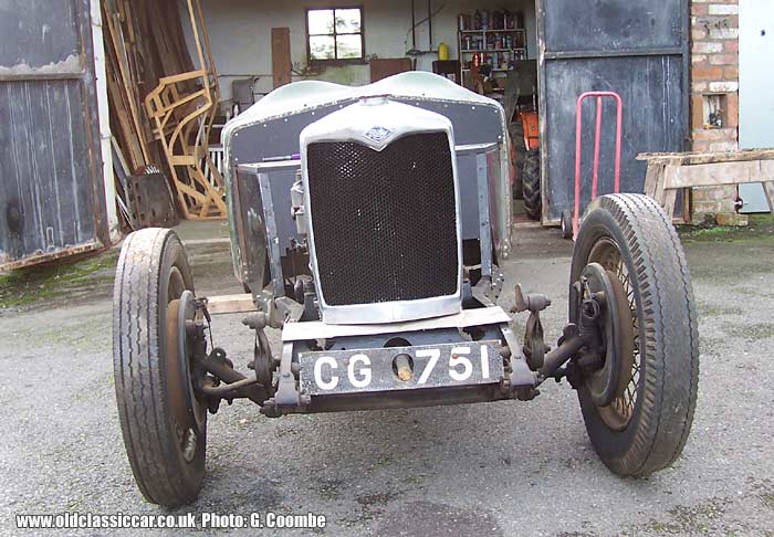 The part-dismantled car early in its restoration