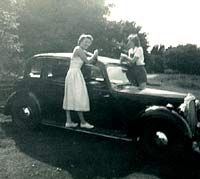 Two ladies test the running boards of their P2