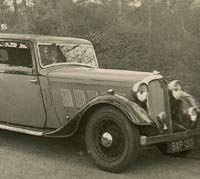 Black and white photo of a Rover