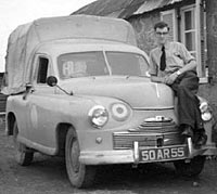David with his pickup in Nicosia