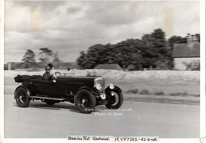YP7363 competing at Goodwood in 1954