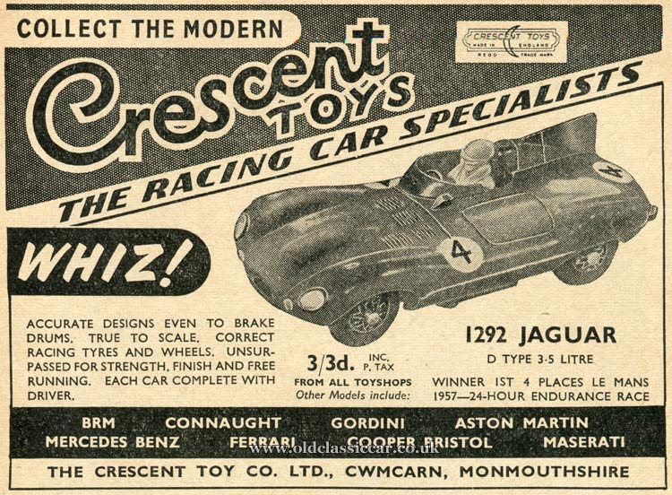 Crescent advert for the Jaguar D-Type