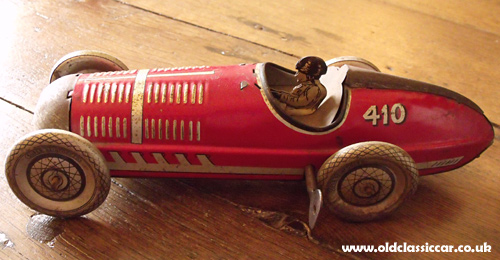 Side view of the Marx toy car