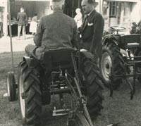 Rear view of both tractors