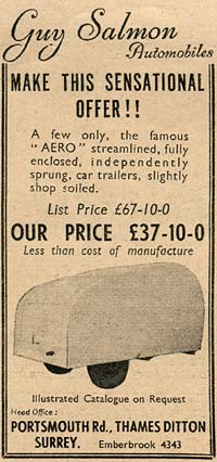Advert for the Aero trailer