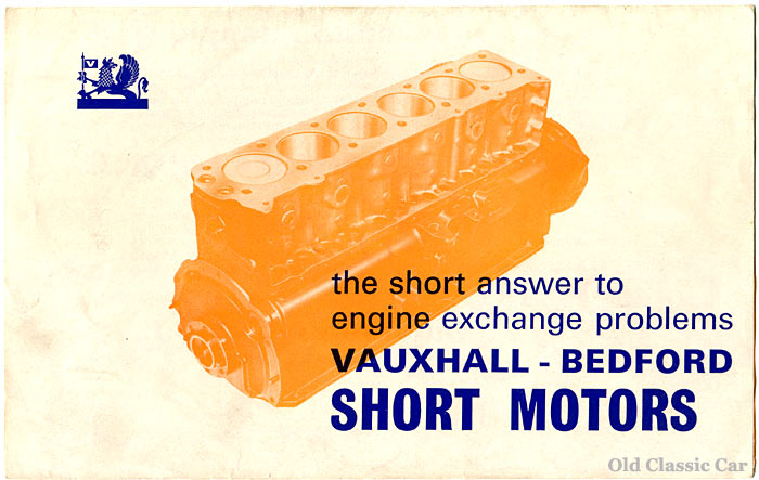Leaflet describing Vauxhall/Bedford short motors