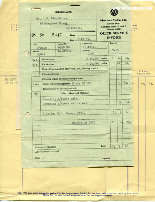 Work done to a Type 152 Beetle convertible