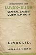 Cover of the Luvax-Bijur instruction book