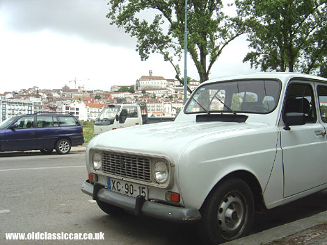 Renault 4s were assembled in Portugal, this example was photographed in Coimbra.
