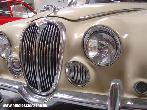 An example of Jaguar S-Type residing quietly in a motor museum.