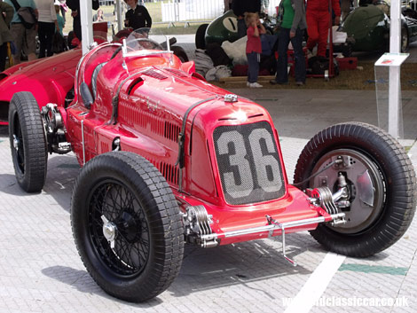 A pre-war Maserati basks in the sun at a Pageant of Power event.