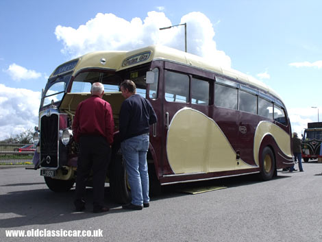 Many old commercial vehicles take part on the Cheshire Run, including this half-cab coach.