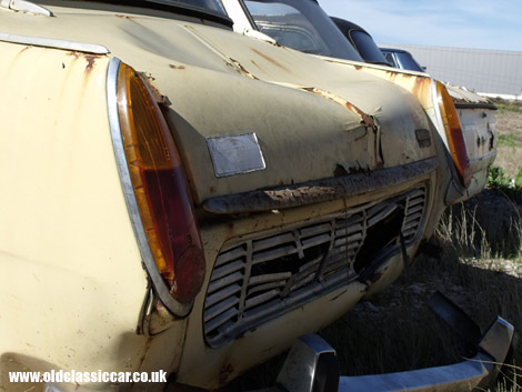 This Skoda - curiously sporting Austin 1100 rear lamps - is unlikely to see the road again under its own power.