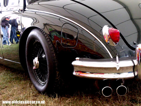 A race-prepared 3.4 Jaguar (Mk1) glistening at the Pageant of Power.
