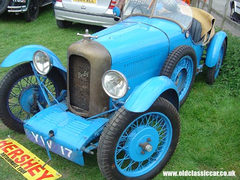 A rare two-seat Derby sportscar appeared at a VSCC meeting.