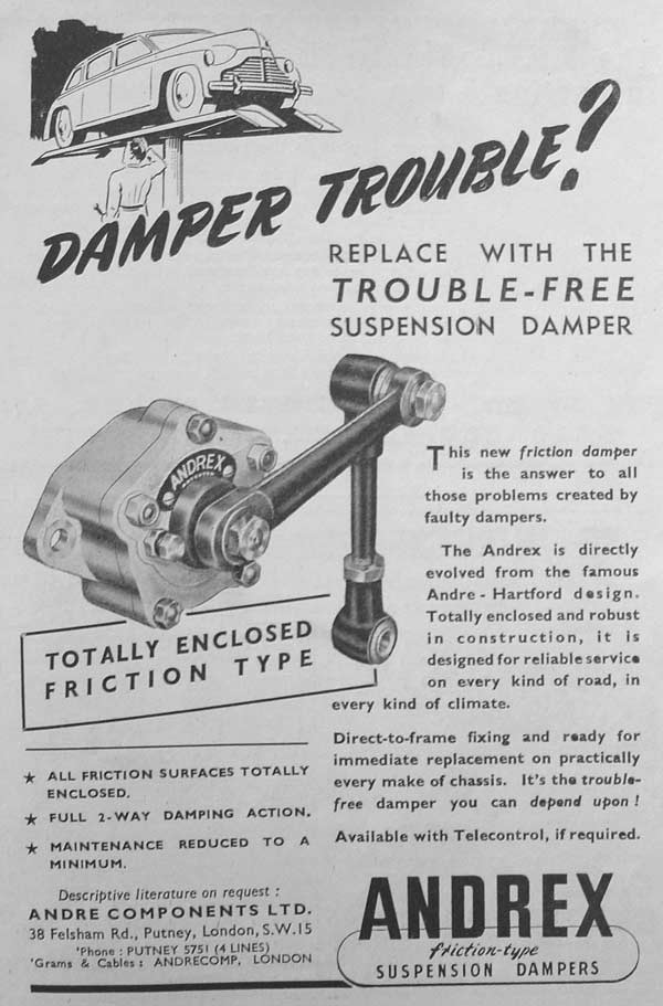 Suspension damper from Andre Components Ltd