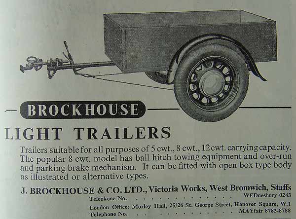 Light trailers from J. Brockhouse and Co. Ltd.