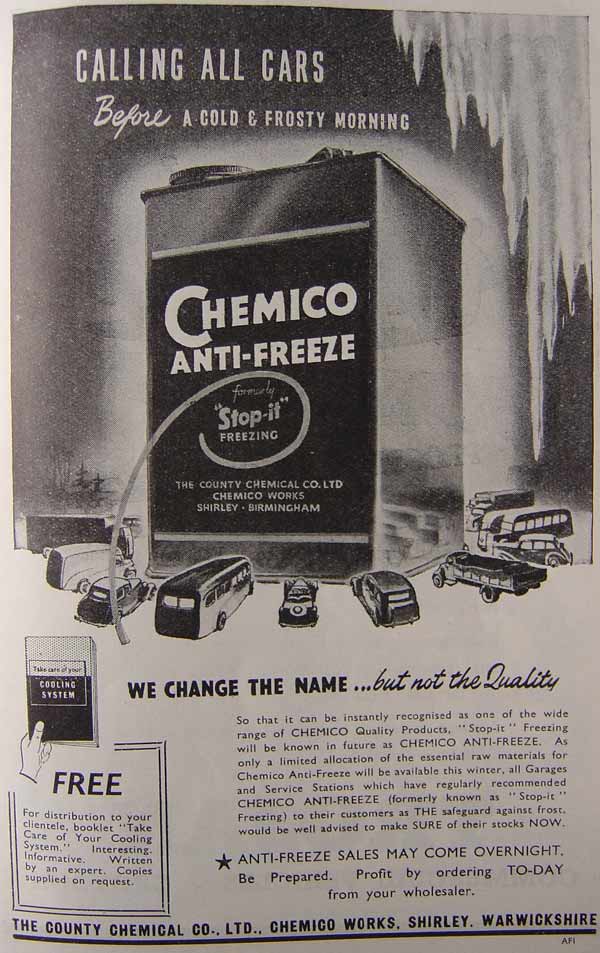 Chemico Anti-freeze from The County Chemical Co. Ltd.