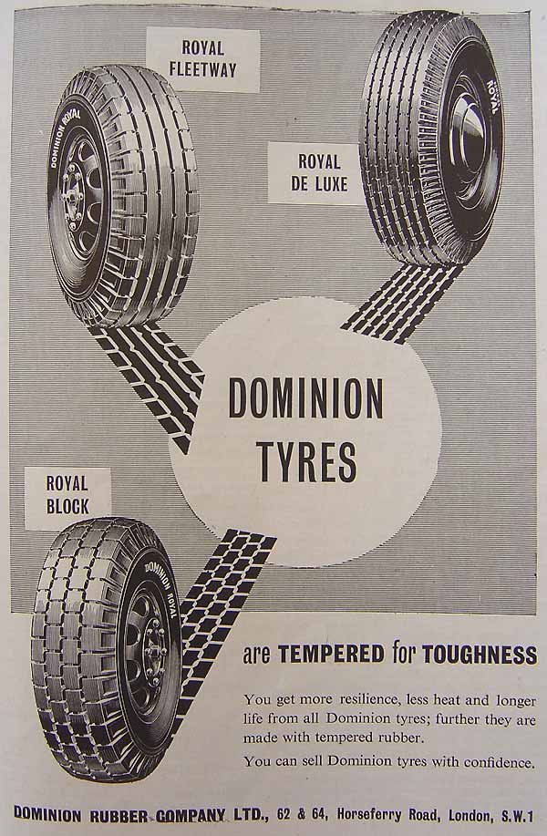 Tyres from Dominion Rubber Company Ltd