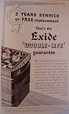Exide Double-Life batteries from  Chloride Electrical Storage Co. Ltd