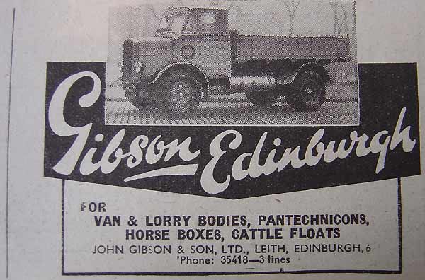 Lorry bodies from John Gibson and Son Ltd