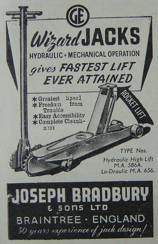 Hydraulic jacks from Joseph Bradbury and Sons Ltd.