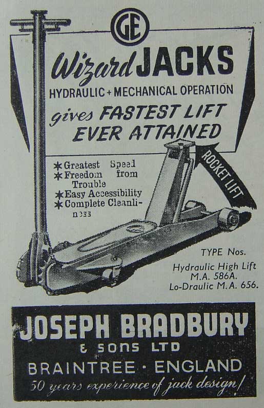 Hydraulic jacks from Joseph Bradbury and Sons Ltd.