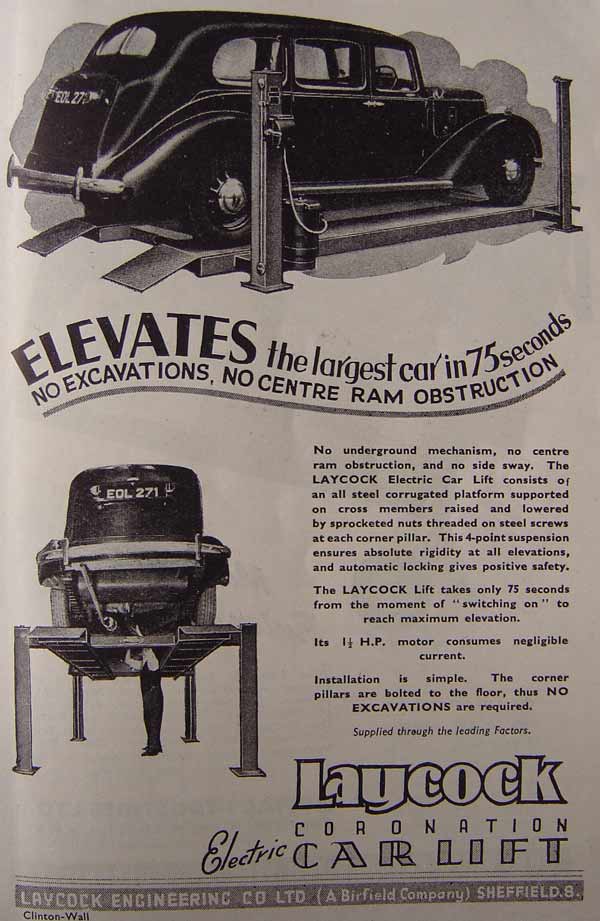 Coronation Electric Car Lift from Laycock Engineering Co. Ltd