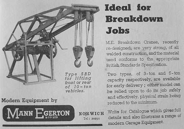 Breakdown cranes from Mann Egerton and Co. Ltd