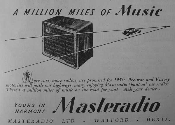 Car radios from Masteradio Ltd