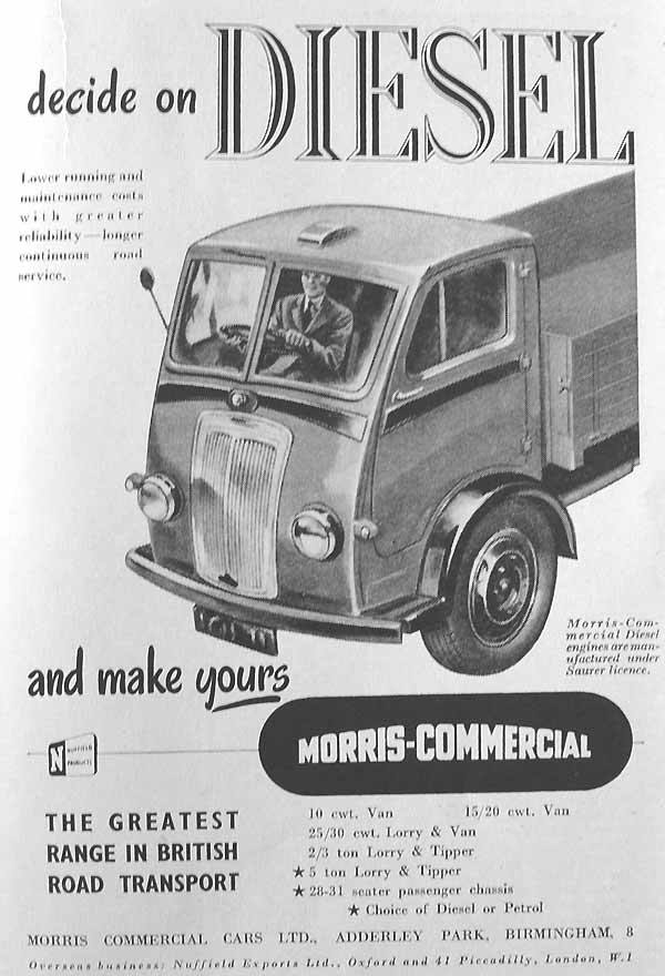 Diesel lorries from Morris Commercial Cars Ltd