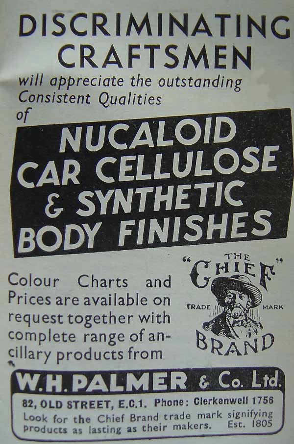 Cellulose finishes from W.H.Palmer and Co. Ltd
