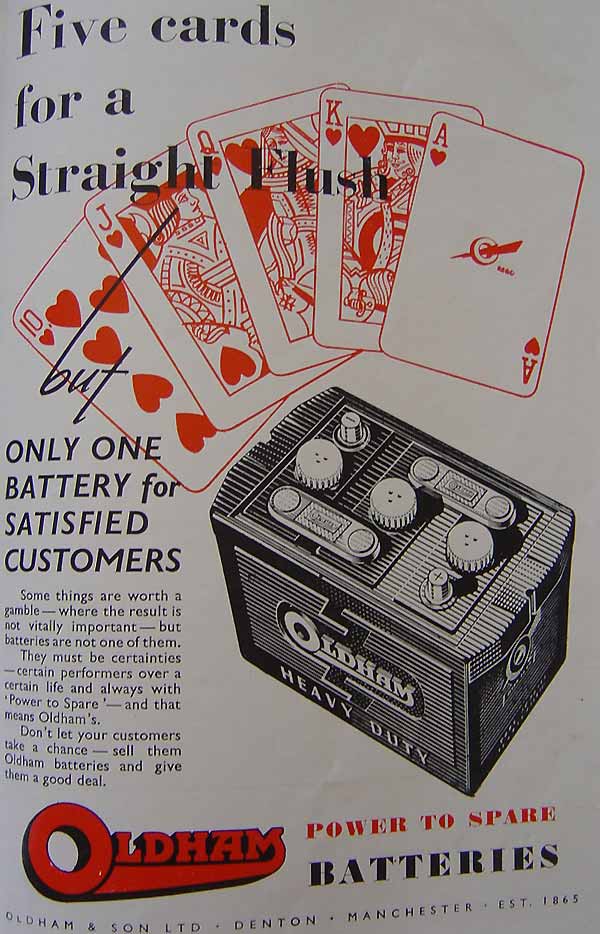 Oldham heavy duty battery from Oldham and Son Ltd