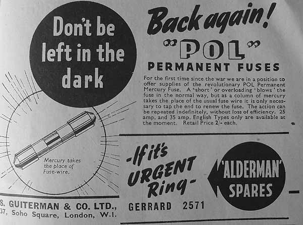 Permanent fuses from S. Guiterman and Co. Ltd.