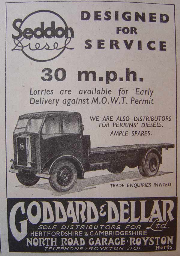 Seddon diesel lorries from Goddard and Dellar