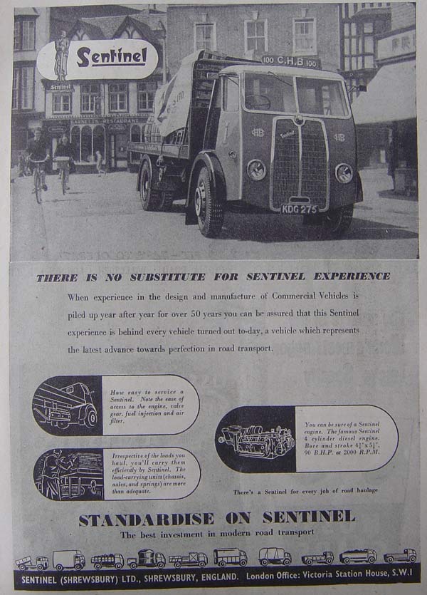 Lorries from Sentinel (Shrewsbury) Ltd