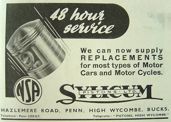 Pistons from Sylicum Pistons Ltd