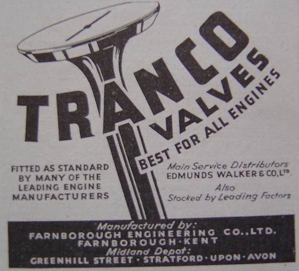 Tranco valves from Farnborough Engineering Co.