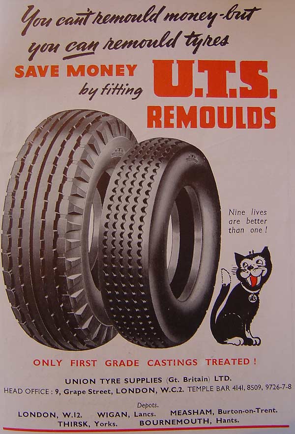 Remould tyres from Union Tyre Suppliers (Gt. Britain) Ltd